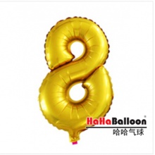 铝膜铝箔气球40寸大号金色数字8
