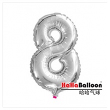 铝膜铝箔气球40寸大号银色数字8