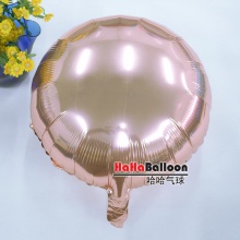 铝箔铝膜气球光版18寸圆形香槟金色