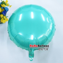 铝箔铝膜气球光版18寸圆形薄荷绿色/蒂芙尼色