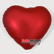 铝箔铝膜气球光版18寸爱心形磨砂金属红色