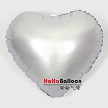 铝箔铝膜气球光版18寸爱心形磨砂金属银色