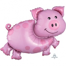 美国Anagram进口铝箔铝膜气球大号粉色小猪