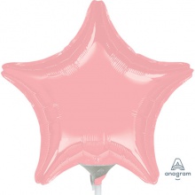 美国Anagram铝箔铝膜光版9寸五角星形亮粉色
