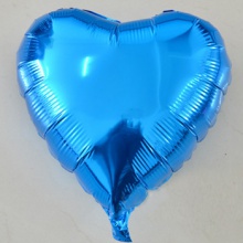 铝箔铝膜气球光版18寸爱心形蓝色