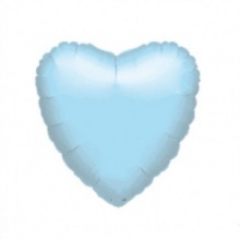 铝箔铝膜气球光版18寸爱心形浅蓝色