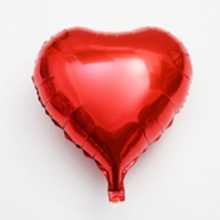 铝箔铝膜气球光版10寸爱心形红色