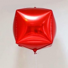 光版铝箔铝膜气球28寸4D方形正方体红色