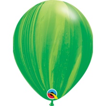 Q牌条纹玛瑙气球11寸绿色1个