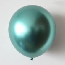 闪亮金属气球12寸铬绿色50个/包