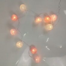 派对装饰生日布置浪漫少女心棉线棉球灯1包/1.5米