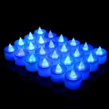 发光蜡烛电子蜡烛蓝色一盒（24个）